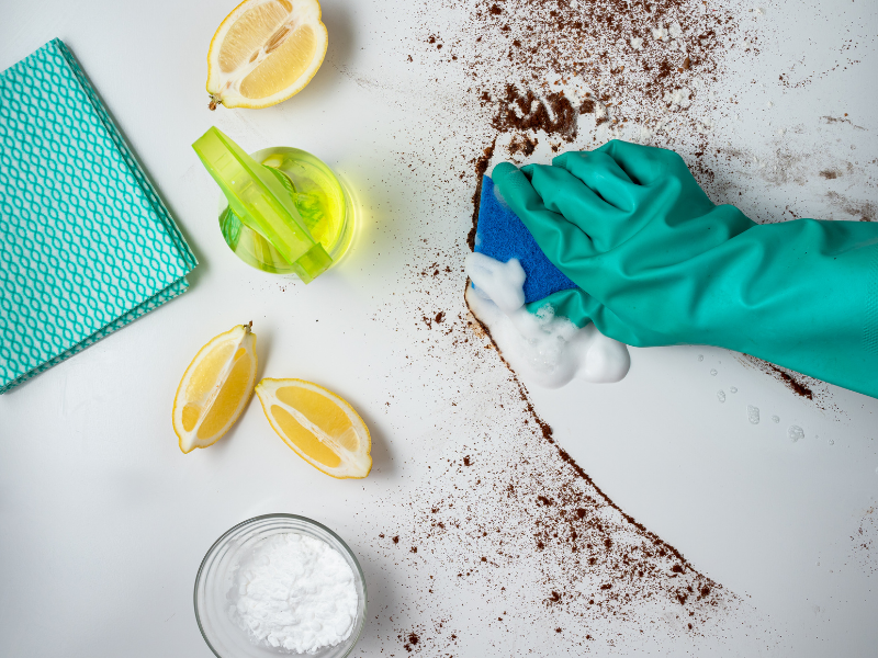 Try using cleaning products made from common kitchen ingredients for a more sustainable way to do some spring cleaning.